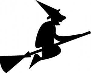 witch on broom web